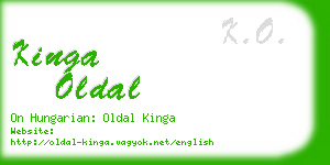 kinga oldal business card